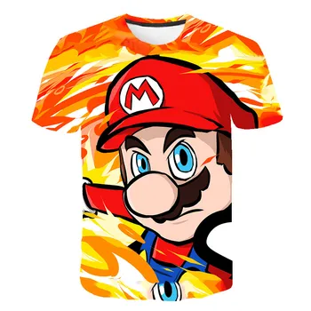Harajuku 3D Super Mario Print Majica s kratkimi rokavi Moški Ženske Super Mario 3D Print majica s kratkimi rokavi Chico Mestnih Oblačila