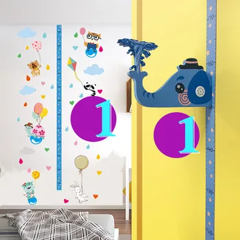 Odstranljiva Otrok 3D Višina Grafikon Ukrep Stenske Nalepke, Nalepke za Otroke, Otroška Soba, spalnica, dnevna soba dekorativni