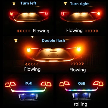 Avto Dodatne Stop Luč Darkice 1,2 M Avto LED Rep Trak Svetlobe Auto Trunk Rep Zavore Teče Obrnite Signalna luč Avto dodatki