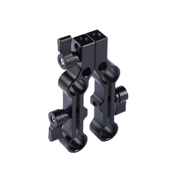 CAMVATE Večfunkcijsko 15 mm Dual-port Palico Objemka Railblock Adapter za Dvojni Set Za Fotoaparat Kletko/Shouler Ploščad 15 mm Palica Sistem za Podporo