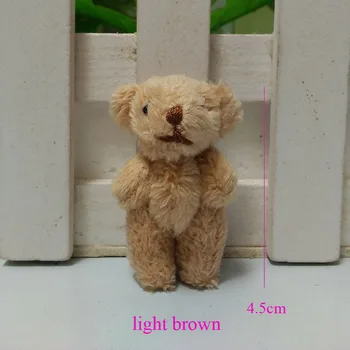 50 kos/veliko, 4 cm na 4,5 cm Risanka Dolge Volne Plišastih Mini medvedek Skupno Golimi Medved Taktika Medved Obeski , 4 barv, da izberejo
