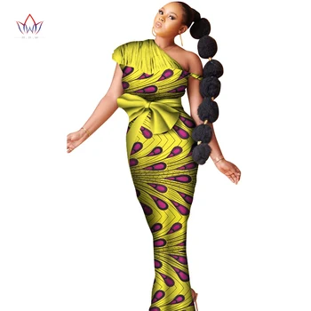 2020 NOVE Afriške Obleke Za Ženske, Modno Oblikovanje Dashiki Ženske Bazin Riche Dolgo Obleko Gleženj-dolžina Plus Velikost Naravnih 6xl WY6631