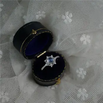 Novo izvirno, edinstveno obrti snežinka odpiranje nastavljiv prstan romantične svetlobe luksuzni čar ženske blagovne znamke srebrna