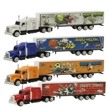 4pcs/Set Multicolor Zlitine Avto Container Truck Diecast Model Igrača Zbirka Avto Igrače za Fante, Otroci Darila