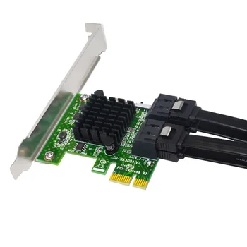 Novo 4-port PCI-Express Širitev Kartico 6Gb PCI-E SATA 3.0 Sim Adapter za SSD IPFS BTC Rudarstvo EM88