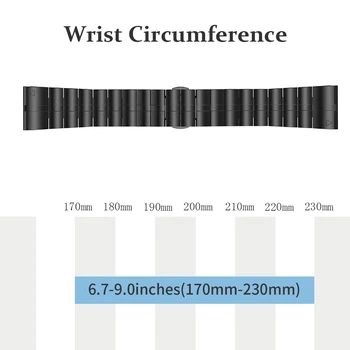 Zamenjava Easyfit Titanove Zlitine Manšeta Trakov za Garmin Fenix 6X Pro Watchband Quick Fit Traku za Garmin Fenix 6X Watch