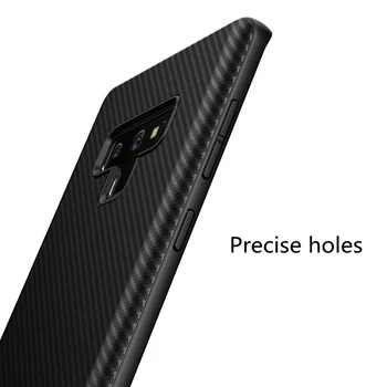 Ogljikovih Vlaken Teksturo TPU Ohišje za Samsung Galaxy S9 S10 S20 Plus Primeru Mehki Silikonski Pokrovček za Samsung Opomba 8 9 10 20 Ultra Pokrov