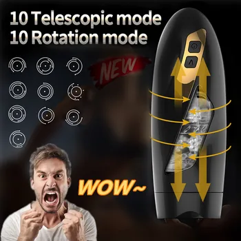 Velika Velikost Auto Masturbator za Moške Teleskopsko Rotacijski Batni Vagina Odraslih Igrače 18+ Sex Igrač, Masturbira Vrhovni Zrakoplova Pokal