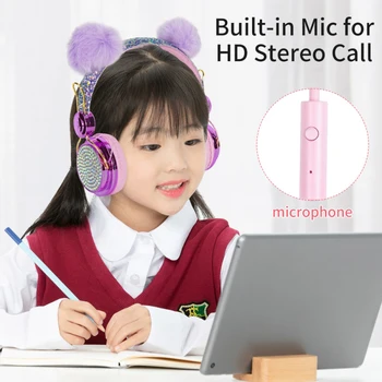 2021 Novo Srčkan Žične Slušalke Z Mikrofonom Dekleta Glasbeni Stereo Slušalke Računalnik, Mobilni Telefon Igralec Slušalke Darila za otroke