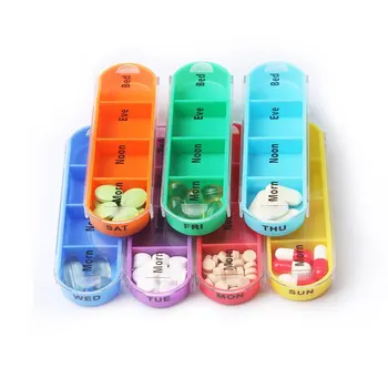 Novo 7 Dni Tabletke Primeru Tablet Razvrstilnik Medicine Tedensko Organizator Škatla Za Shranjevanje Posode Organizator Prenosni Mini Tabletke Box Vroče Prodaje