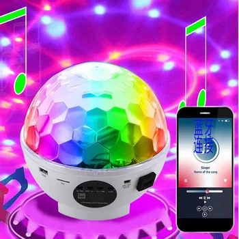 USB LED Bluetooth Zvočnik Svetlobe MP3 Predvajalnik Čarobno Žogo Luči Profesionalne Avdio Stopnji Svetlobe/LaSound nadzor rotatiser Stopnji Svetlobe