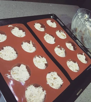 8 Lukenj okoli Silikonski Torto Plesni 3D Ročno Cupcake Jelly Piškotek Mini Muffin Milo Maker DIY Orodja za Peko