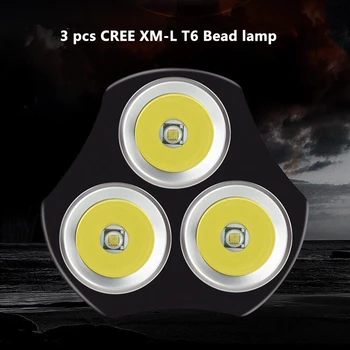3pcs XML T6 LED Svetilka za Polnjenje baterijska Svetilka 6000LM 3 Model Močne Žarnice Aluminija Nepremočljiva Prenosna Luč Ročna Svetilka Litwod