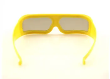 Debelo 100 kozarcev Plastični rumeni Okvir IMAX 3d očala linearno polarizirana 3d očala za 3D filme 45/135 stopnjo 3d kino očala