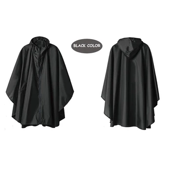 Yuding Black Abrigo Mujer Moda Hooded Ženske\moški Plašč na Prostem Dež Poncho Nepremočljiva Dež Plašč Unisex Odraslih Rainwear