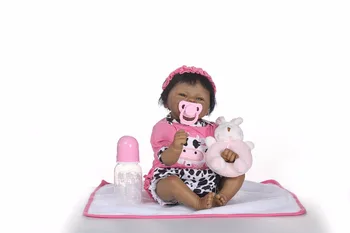 NPK veren prerojeni mehki silikonski pravi silikon prerojeni lutke otroka bebe black vroče igrače Xtmas darilo za dekleta, najboljše spremljajo