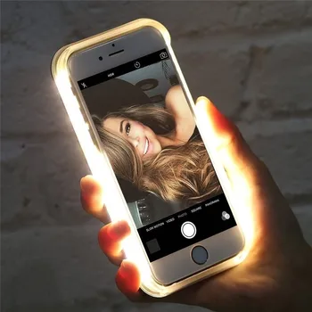 Luksuzni Svetlobna Primeru Telefon Za iPhone 11 Odlično Selfie sveti Žareče Primeru Kritje za iPhone XR X XSMAX 11 dijaški ples 7 Telefon Vrečko