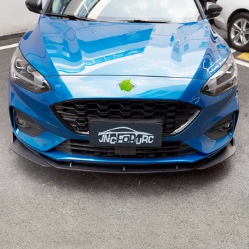 Avto Sprednji Odbijač Cepilec za Ustnice Difuzor Za Ford Focus ST 2019 2020 Spojler Kritje Trim 3pcs/set PP Obarvani Plastični Odbijač Ustnice