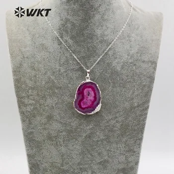WT-N1108 Debelo Posebna Oblika Naravnega Precej Pisane Kristalni Kamen ogrlica rezina stellatite quartz ogrlice