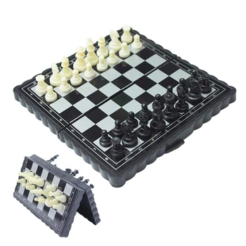 5 x 5 Palčni Šah Prenosni Plastična Zložljiva Odbor Z netic Šahovsko Igro Mini Šahovska garnitura Puzzle Party Družinski Dogodek