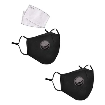 2Pcs Unisex Bombaž Masko Respirator za enkratno uporabo Stroj Dustproof Črno Masko Mascarillas Unisex Usta Maske