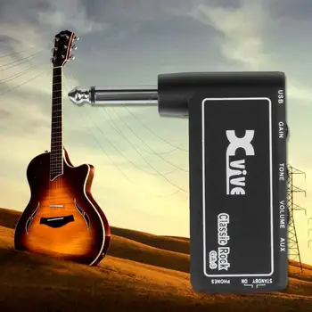 Xvive SS-3 Classic Rock Mini Prenosna Akumulatorska Električna Kitara Vtič za Slušalke Ojačevalnik