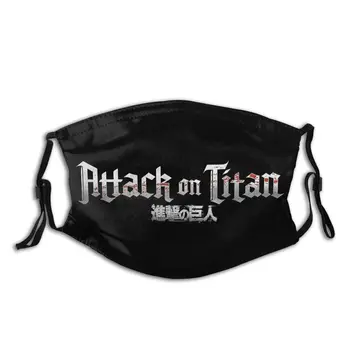 Anime Napad Na Titan Logotip Moških Ust, Obraza, Maska Proti Meglica Dustproof Maske Z Filtri Za Zaščito Masko Respirator Usta Žarilna
