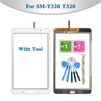 Za Samsung Galaxy Tab Pro 8.4 SM-T320 T320 in SM-T321 T321 Tablični računalnik, Zaslon na Dotik, Računalnike Senzor Spredaj Zunanji Steklo Objektiv Plošča