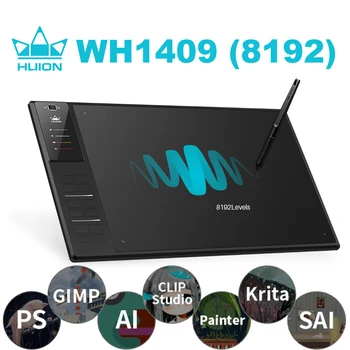 HUION WH1409 8192 Tlaka 14inches 2.4 G Brezžični Digitalni Tablet Strokovno Grafike Risalno Desko Pero za Tablični računalnik PE150