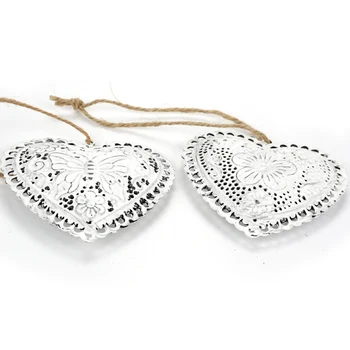Viseči okras 1 pc kovinsko srce letnik Domov dekoracijo ljubezen, srce za ročno obrt poročno dekoracijo metulj & cvet