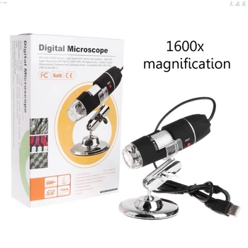 1600X 2MP Zoom Mikroskop, 8 LED USB Digitalni Ročno Lupo Endoskop Fotoaparat L29K