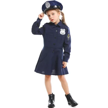Dekleta policist cosplay kostum za noč čarovnic dekle Karneval pustna Lep Policijsko Uniformo Dekleta Slim Policija Krilo