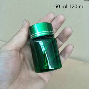 60ML 120ml Zelena Modra Rjava Tabletke Plastičnih Pakiranje Steklenic v Prahu, Vzorec Prazen Organizator Kozmetični Posode 50 Kos Brezplačna Dostava