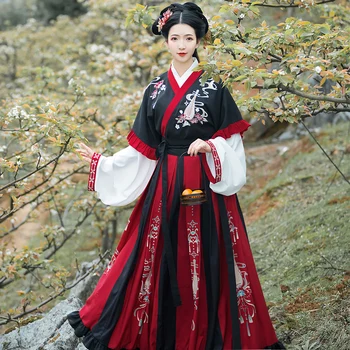 Novo Hanfu Kitajski Festival Oblačila Wei Jin Dynastic Kostum Dekle Pravljice Obleko, Ki Opravljajo Roupa Feminina Cosplay Fazi Obrabe 3261