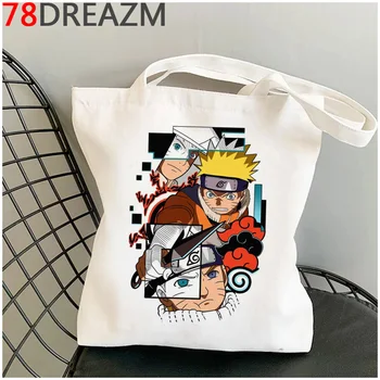 Naruto nakupovalno vrečko bolso jute varovanec vrečko bombaž bolsa tote vrečko za večkratno uporabo bolsas ecologicas tkanine tote sacolas