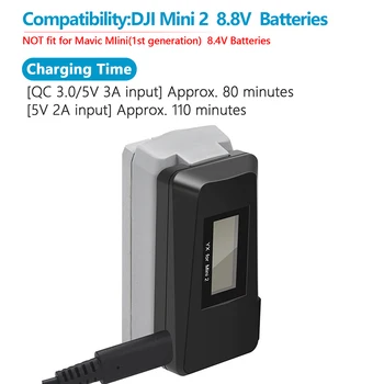 Za DJI Mavic Mini 2 QC3.0 Hitro Polnilnik Baterij Polnjenje prek kabla USB Z ukazom C-Kabel LED polnilec Za Mavic Mini 2 Brnenje Dodatki