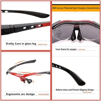 Polarizirana Ribolov Sončna Očala Športih Na Prostem, Kolesarska Očala Moški Ženske Kolo Kolesarjenje Sončna Očala Očala Za Kratkovidnost Okvir