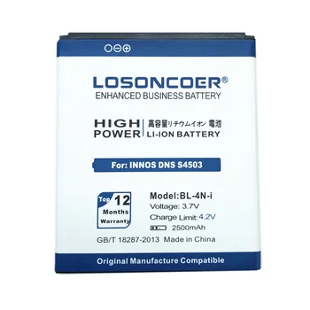LOSONCOER BL-4N-i 2500mAh Baterije Za DNS S4503Q S4503 innos Majhne Dragonfly i6c i6 Mobilni Telefon Batterie