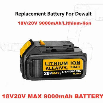 18V 9.0 Ah MAX XR Baterije menjave Orodja za DeWalt DCB184 DCB181 DCB182 DCB200 20V 5A 18Volt 18 V Baterijo s Polnilnikom
