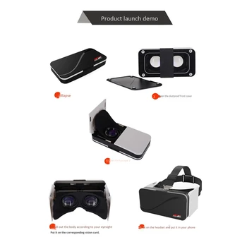 Zložljivi VR Očala, Prenosni 3D Navidezna Resničnost, Očala, Digitalni Pametni VR Čelada