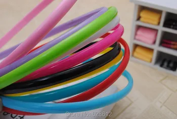 10pieces/veliko muti-color 8 mm širina plastičnih preprost candy barve hairbands z zobmi moda wemen trakovi tiaras NOVA
