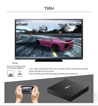 T95H Android 10 TV Box 64GB 4GB RAM ROM Allwinnner H616 3D 6k Media Player 2.4 G WIFI Google Play, Youtube, Smart TV Set top Box