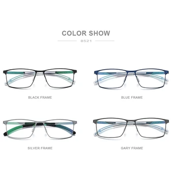 FONEX Čistega Titana Očal Okvir Moških Kvadratnih Kratkovidnost Optični Recept Eyeglass Okvir Človek 2020 Antiskid Silikonski Očala 8521