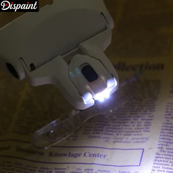 Dispaint Diamond Slikarstvo Vezenje 1.0 X 1,5 X 2.0 X 2,5 X 3,5 X Nastavljiv 5 Objektiv Loupe LED Luči Glavo Povečevalno Steklo Svetilka