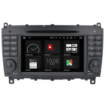Android 9.0 Avto GPS Radio, Predvajalnik DVD-jev Za Benz-W203 2004-2007 CLK W209 2004 2005 s 4GB 32GB Auto Stereo Večpredstavnostna tipka navi