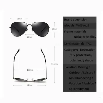 LeonLion 2021 Polarizirana Pilotni sončna Očala Ženske Letnik Zlitine sončna Očala Moških Očala Vožnje Lentes De Sol Mujer UV400 Oculos