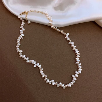 Korejski vroče prodajo modni nakit naravnih nezakonitih sladkovodnih biserna ogrlica, elegantno študent ženske dnevno clavicle ogrlica