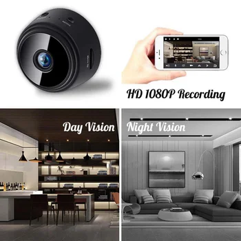 A9 1080P Pametnega Doma WIFI, Mini Kamera Brezžična IP Kamera 360° Ročno Vrtenje Noč Podporo Android/IOS App, Nadzor