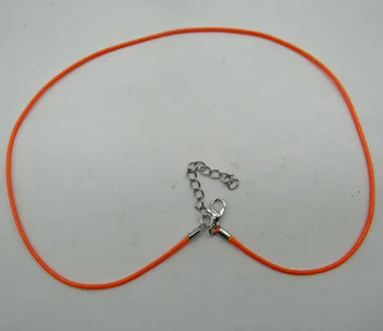 Debelo 1,5 mm barva Vosek Usnje kabel ogrlica vrv 45 cm Jastog z zaponko dobre kakovosti usnja ogrlica vrv 100 kozarcev