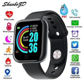 Novo Y68 Smart Fitnes Zapestnica Krvnega Tlaka, Srčnega utripa, števec korakov Kardio Zapestnica Moški Ženske Pametno Gledati za IOS Android